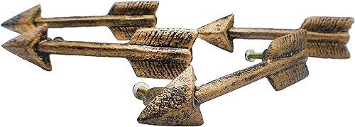 First of a Kind Tiradores de cajón de flecha de doble agujero, juego de 4 unidades, diseño artístico único, manijas decorativas para muebles,