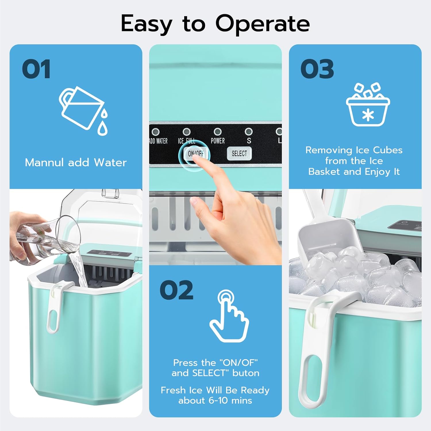 ZAFRO Portable Ice Maker: A Simple Guide to Operation