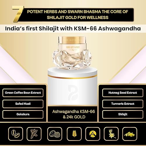 Miniatura 4 de Resina Shilajit del Himalaya, 0.88 oz, infundida con Ashwagandha KSM-66 y oro de 24 quilates (Swarna Bhasma), Shilajeet aprobado por Ayush, fuerza