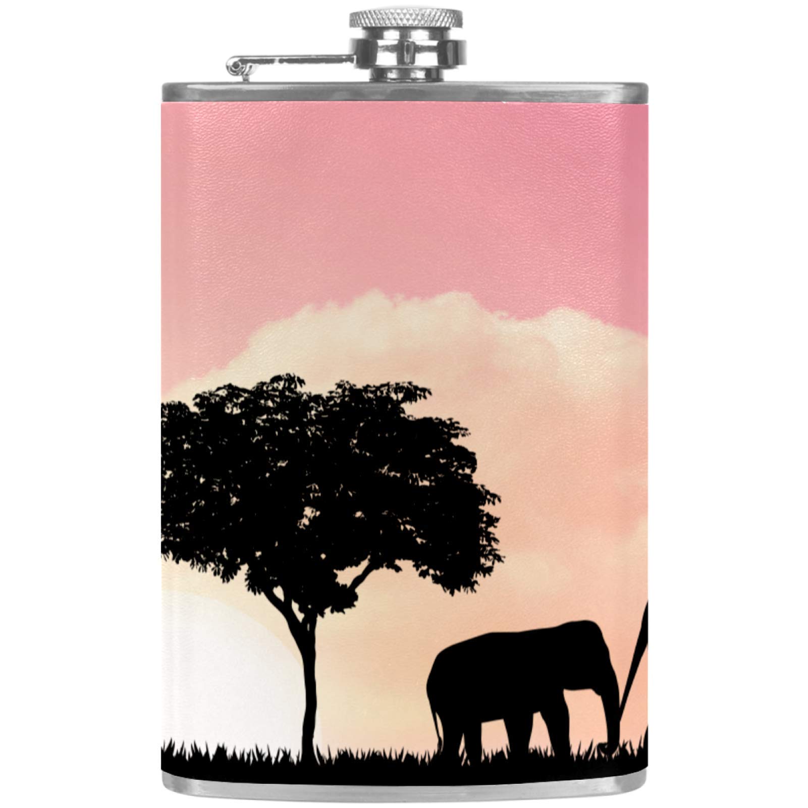 Flasque à whisky de poche en cuir entonnoir bouteille vin camping