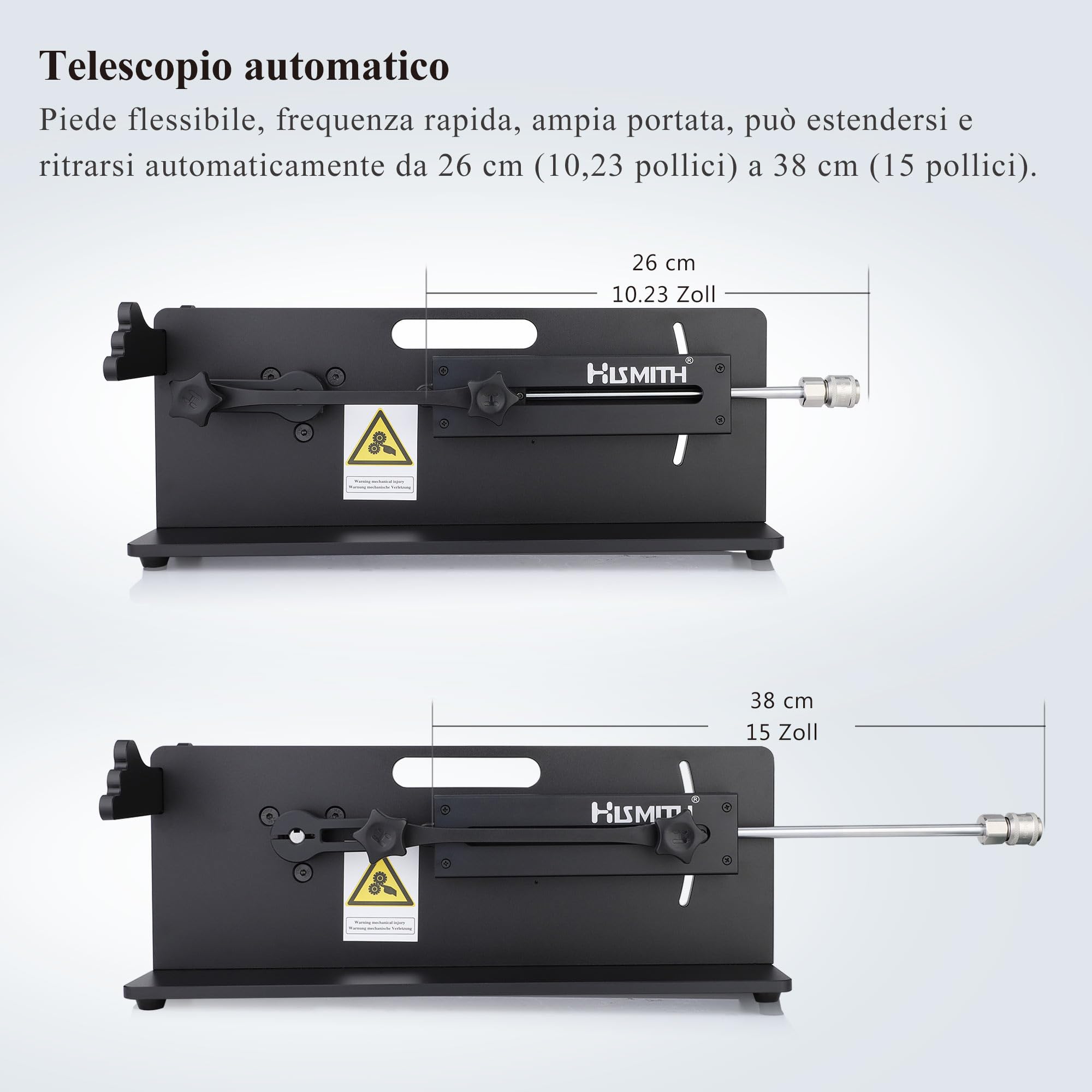 Hismith sex machine, macchina del sesso con sistema KlicLok, sex macchina automatica donna per donne e uomini, sex macchina donna sex toy con controllo tramite APP/telecomando/cavo 3 in 1(100W)