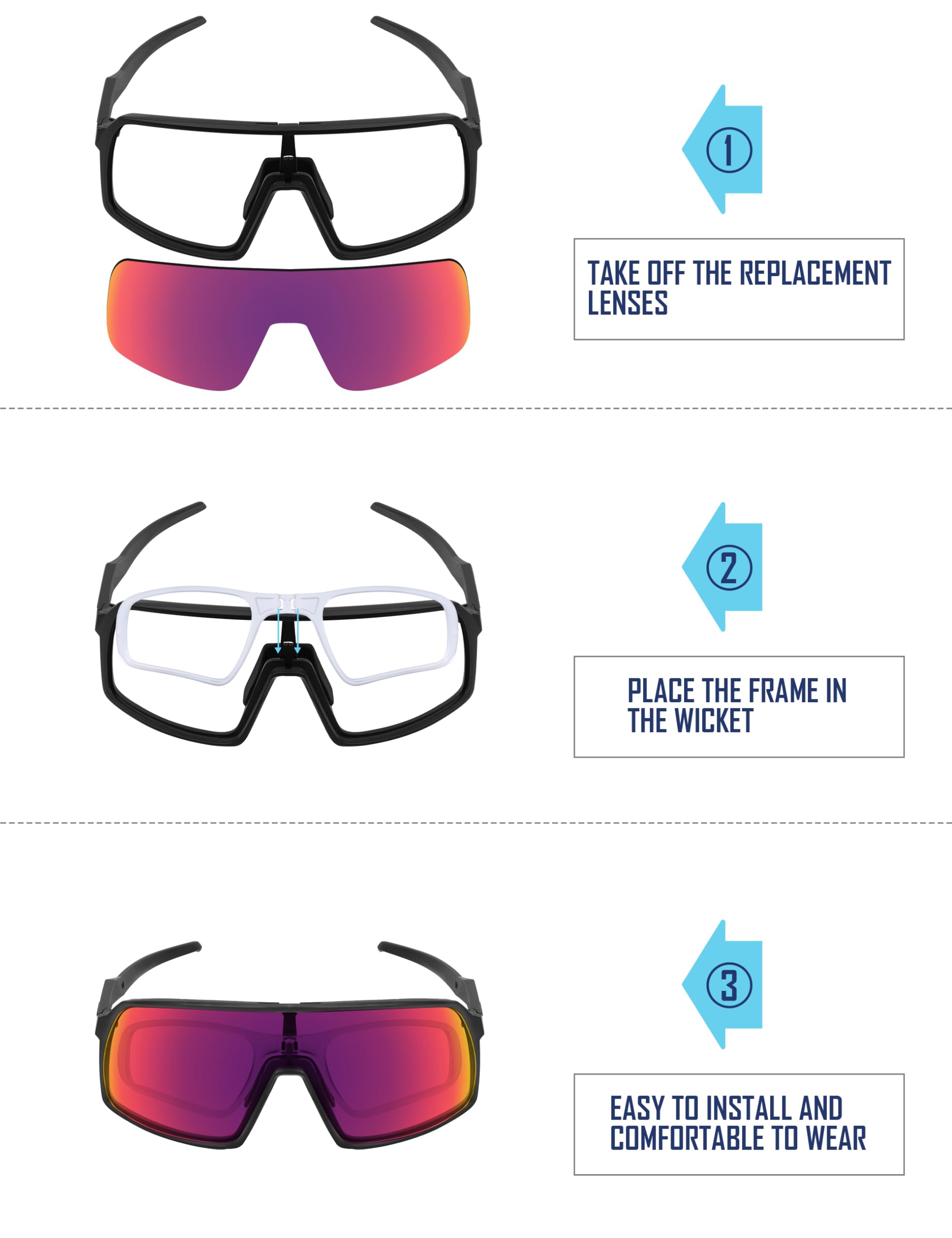 SAUCER Adaptateur optique Rx Insert Rx pour lunettes de soleil Oakley Sutro OO9406 | Sutro Lite OO9463
