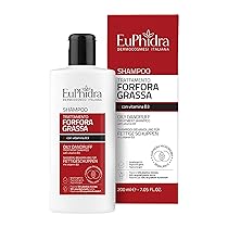 Euphidra, Shampoo Trattamento Forfora Grassa, Flacone 200 ml, con Microbioma Rebalance, Agente Antimicotico, Sarcosina e Acido Glicolico, Senza SLES, Siliconi e Parabeni, Dermatologicamente Testato