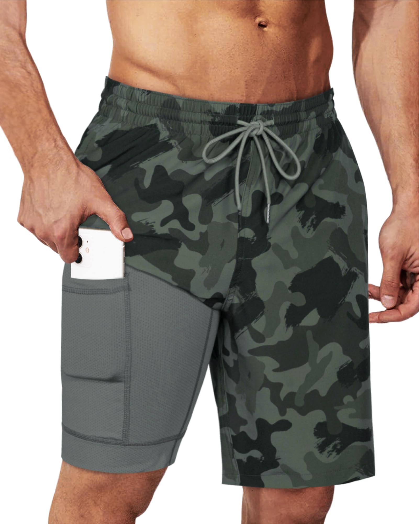 SURF CUZ 9 Inch Swim Trunks with Compression Liner