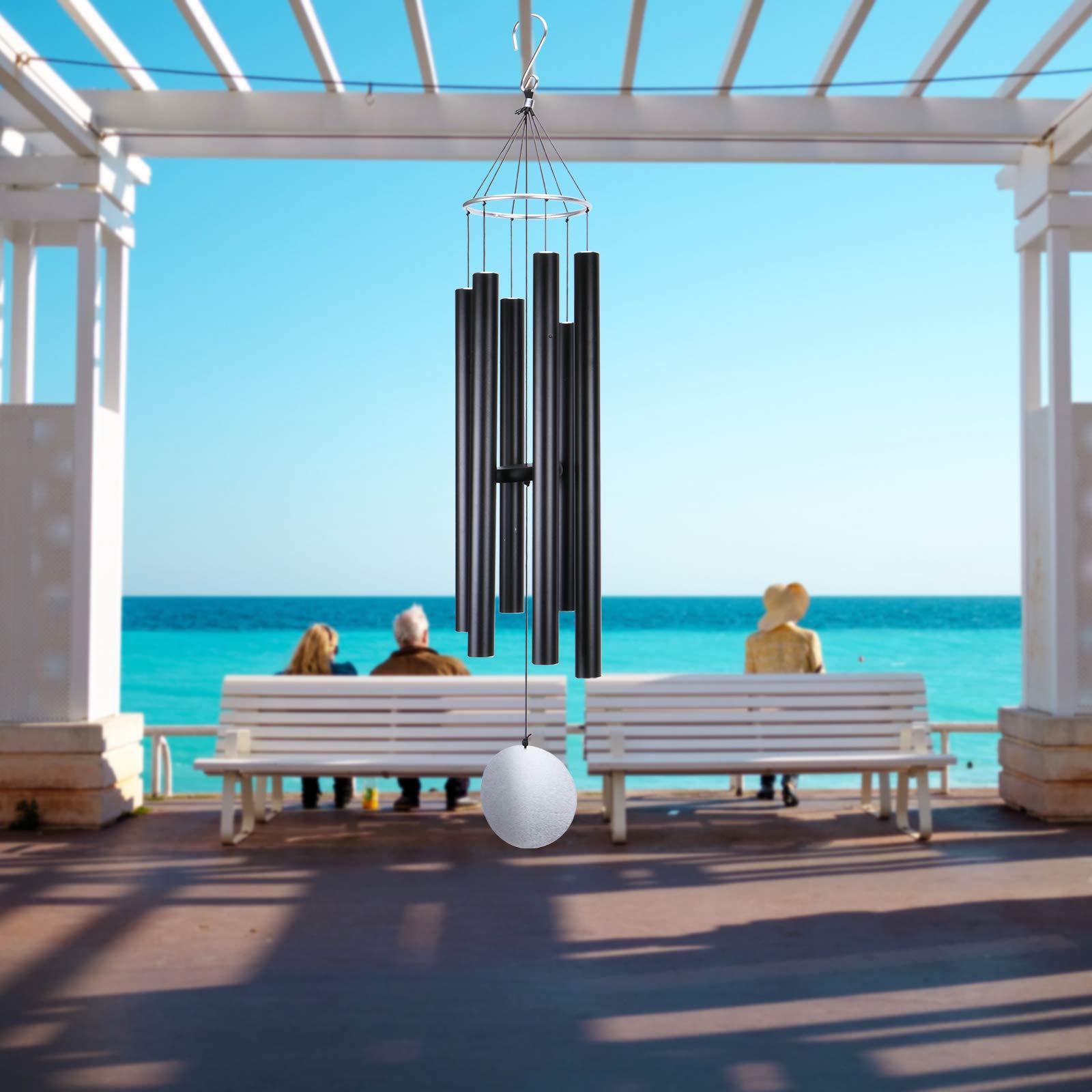 Vanquer Großes Windspiel Aus Aluminium – 117,8 Cm, Tiefer Ton – Garten-Dekoration & Gedenkgeschenk