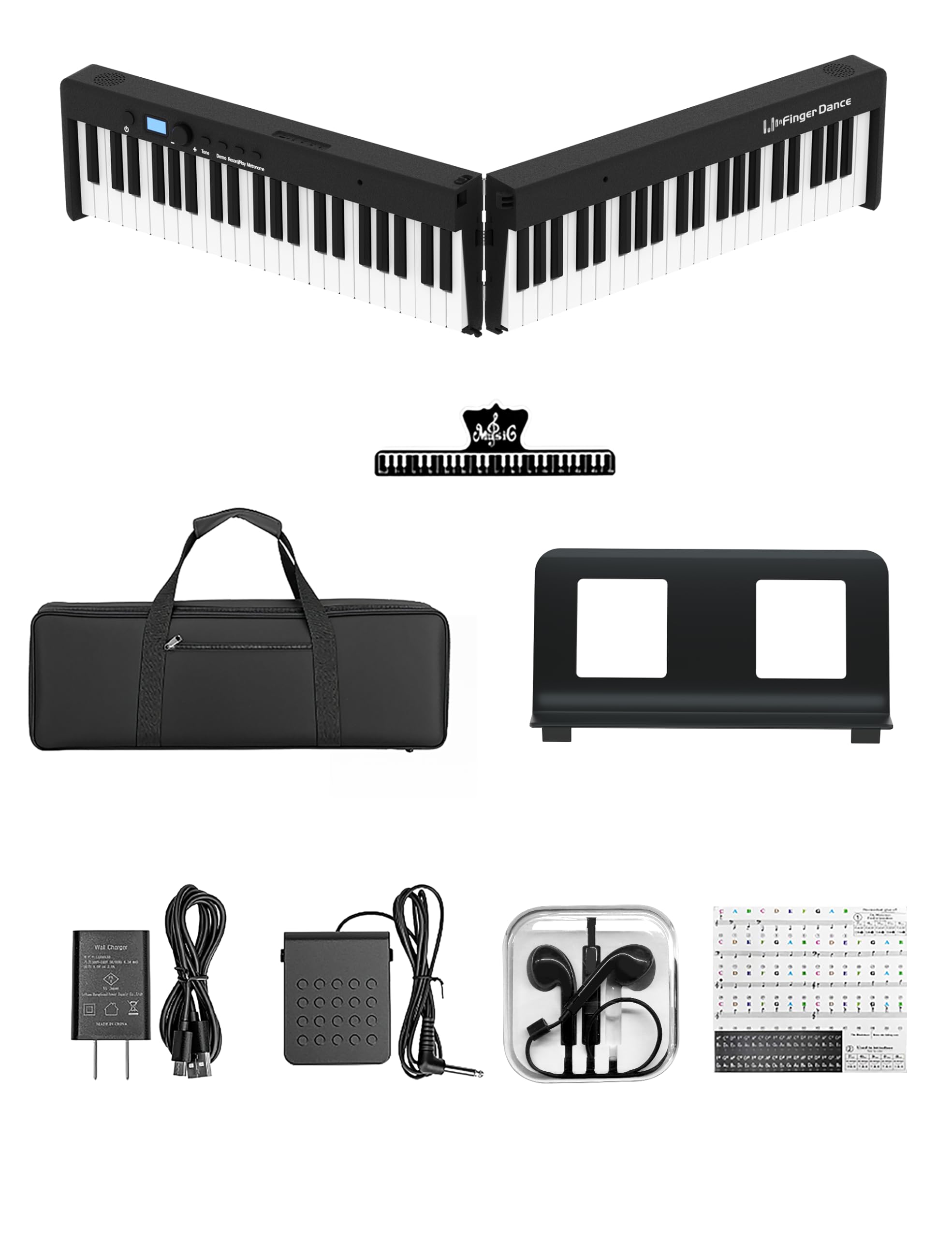Amazon | 電子ピアノ 折りたたみ 88鍵盤 ポータブル 軽量 コンパクト