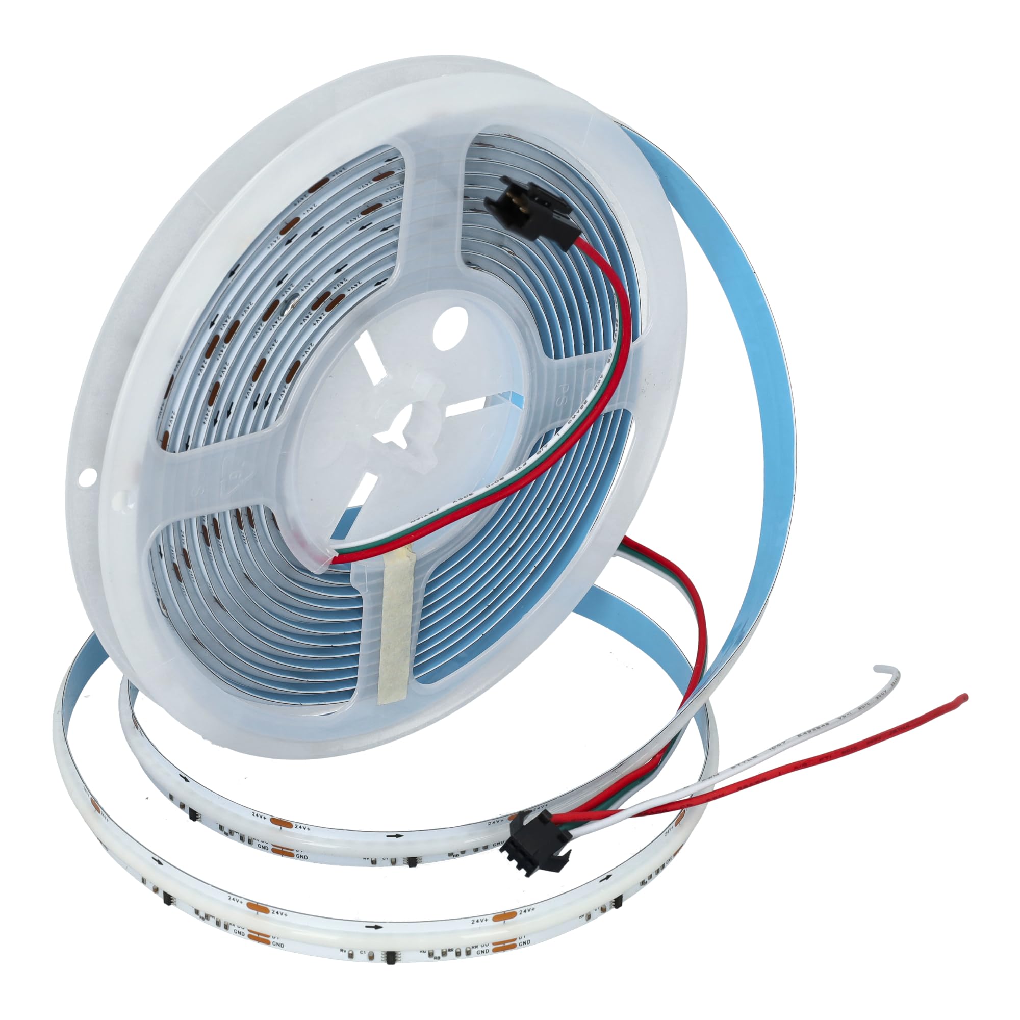 Jandei - Tira Led Cob 24V 14W RGBIC Píxel, 3600 Lúmenes. Ancho 12mm, Cortable cada 5cm, Autoadhesiva, IP20 para Interiores – Bobina 5 metros
