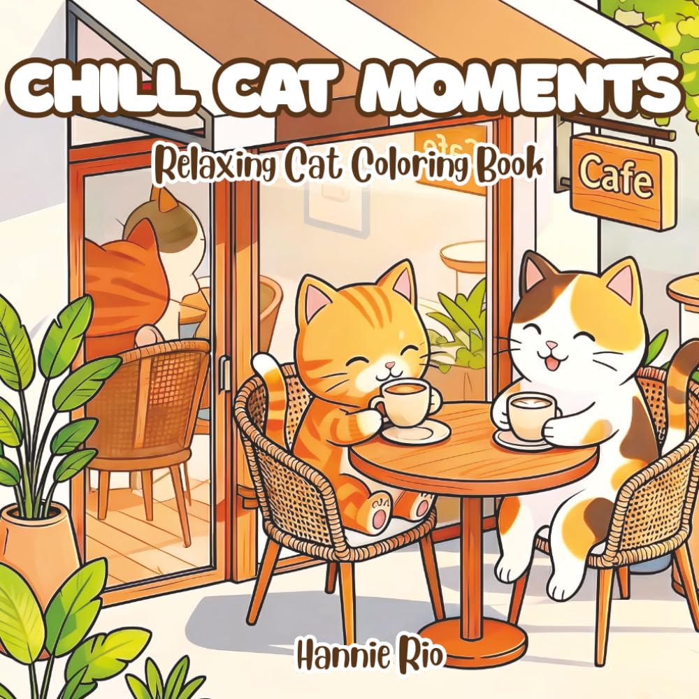 Chill Cat Moments: A Relaxing Cat Coloring Book for Stress Relief & Calm Moments