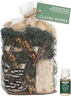 Claire Burke Fresh Royal Fir Potpourri Bag and Oil Set, Winter Forest Sc...