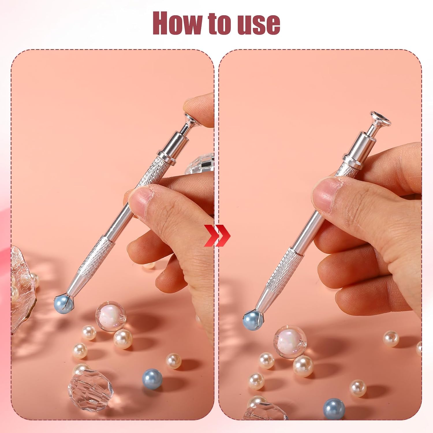 4pcs Sprinkles Tool for Cake Decorating, Jewelry Septum Earring Piercing Ball Bead Holder Screw on Grabber Tool Includes Claw Pen Pearl Grabber & Tweezers with Shovel Head Spoon for Cookie Cupcake