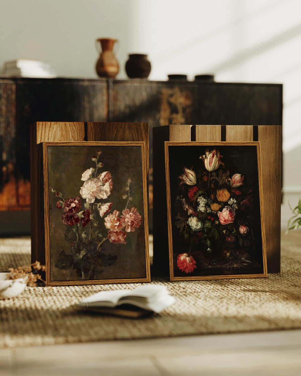 GIVLWF Carta da Parati da Stile Europeo Retrò, Fiori di Moda Romantici Fotomurali, Decorazione da Parete per Soggiorno Camera da Letto - 250 x 175 cm