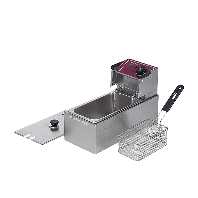 Andrew James Stainless Steel 4 Liters Deep Fat Fryer - Power 2 Kw, 1 Year Warranty