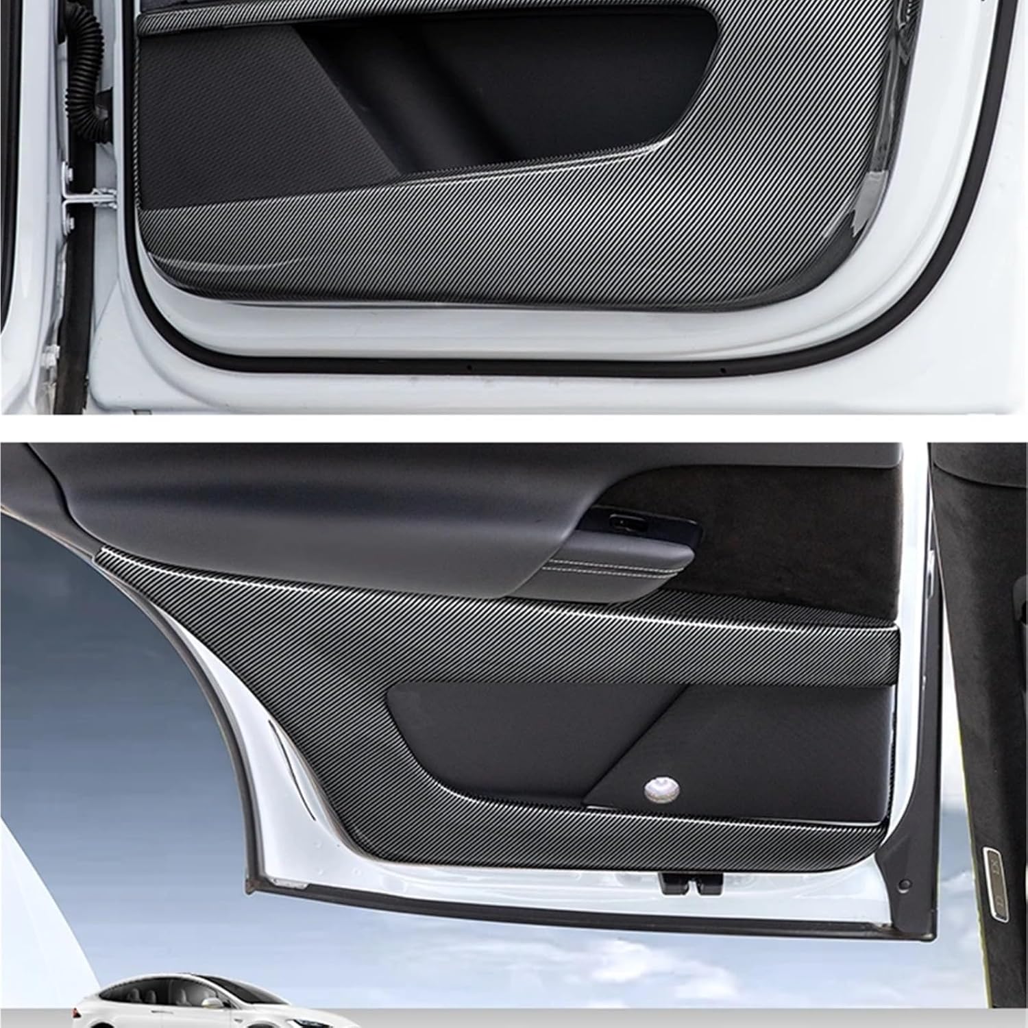 for Tesla Model X 2023 Car Door Anti Kick Pad ABS Edge Protector Interior Decoration Accessories