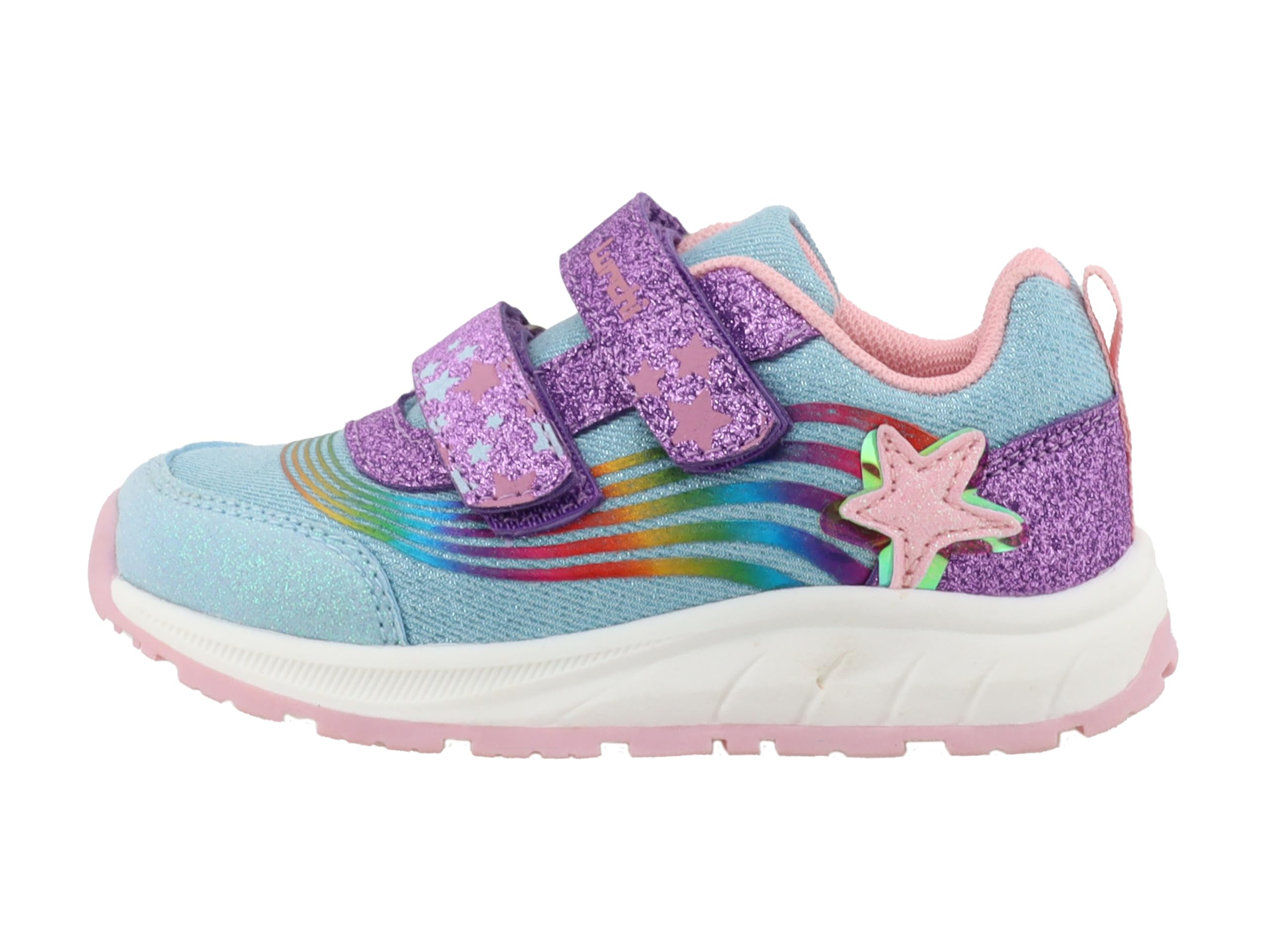Lurchi 95L0083001, Female Sneaker, Blue-Purple Glitter,