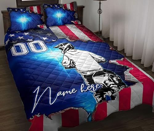 Miniatura 1 de OhaPrints Juego de ropa de cama y fundas de almohada con número de nombre personalizado de carreras cristianas de motocross, juego de ropa de cama y