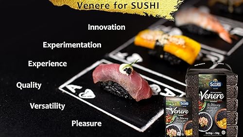 Miniatura 9 de Arroz negro, calidad premium, producto de Italia, Venere, totalmente natural, grano antiguo, 1.1 libras, Riso Scotti