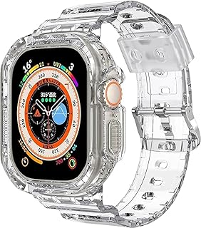 سوار مع جراب ممتص للصدمات متوافق مع ساعة اي ووتش الترا 49 ملم، سوار معصم بديل للرجال والنساء رياضي متين مقاوم للصدمات بتصميم عسكري من Next store