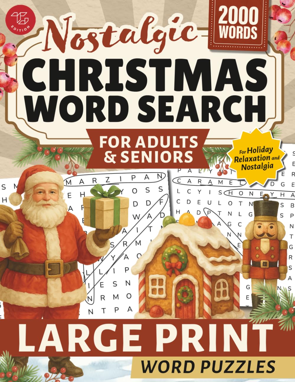 Nostalgic Christmas Word Search for Adults & Seniors: Large Print Word Puzzles for Holiday Relaxation & Nostalgia (Word Find Books For Adults)
