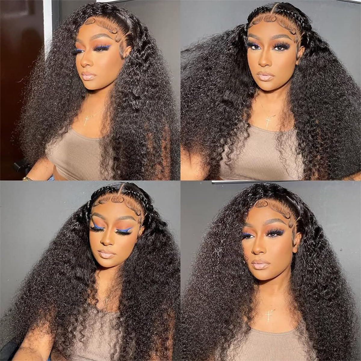 18”  180 DENSITY DEEP CURLY  LACEFRONT WIG NEW BLY Glueless Deep Wave Curly Lace Front Wig 18 Inch - Ready  main image 3