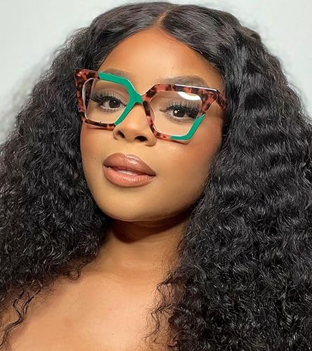 Miniatura 10 de VOOGLAM Lentes de bloqueo de luz azul con marco de ojo de gato de tortuga, anteojos de moda para mujer, antifatiga ocular y rayos UV