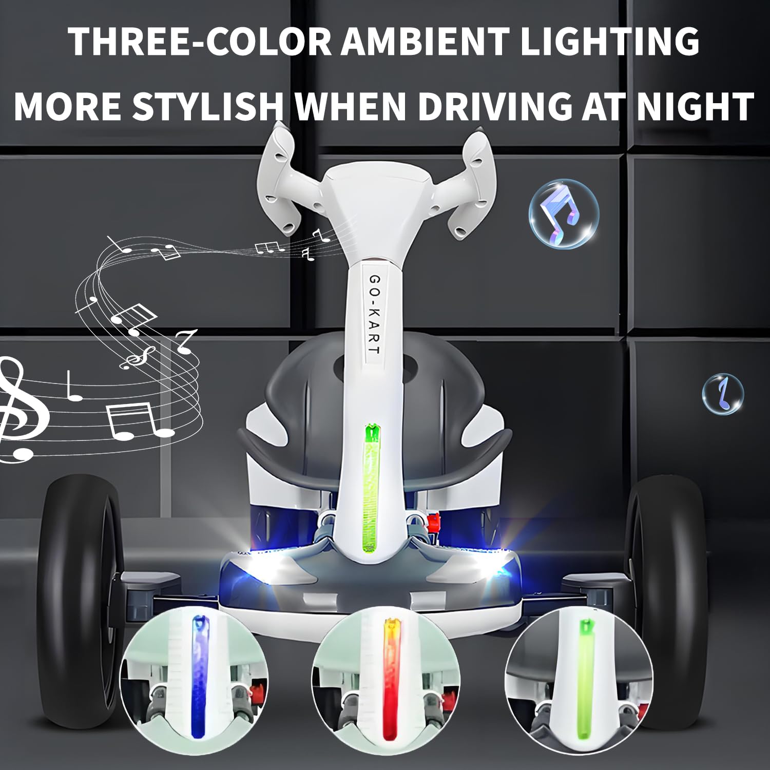 Kart Eléctrico Infantil De 6V Con Mando A Distancia – Plegable Con Derrape, Asiento Ajustable, Luces Y Música | Velocidad De 13 Km/h Para Niños De 3 A 12 Años