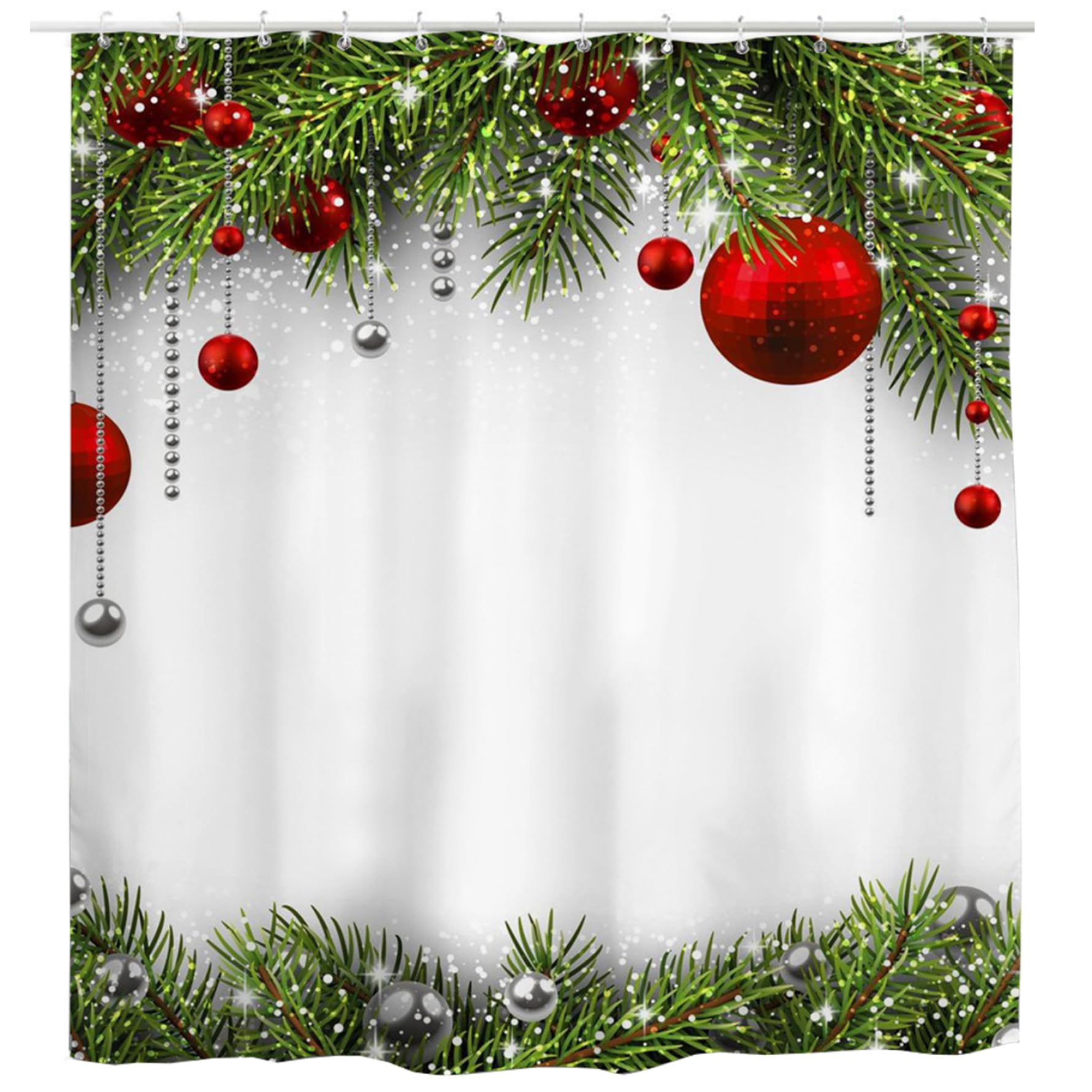 Rideaux de douche de Noël 180x180 cm imperméables pour salle de bain festive