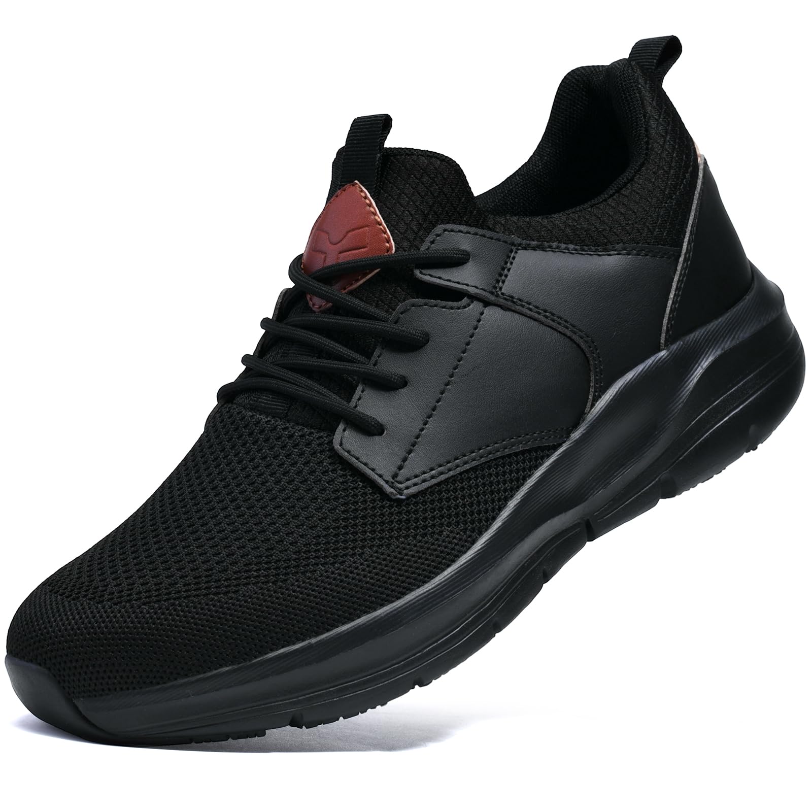 yhmbank Work Shoes for Men Mesh Black Non Slip Shoes Sneakers Hombre Zapatos de Trabajo Comfortable Slip Resistant Safety Footwear