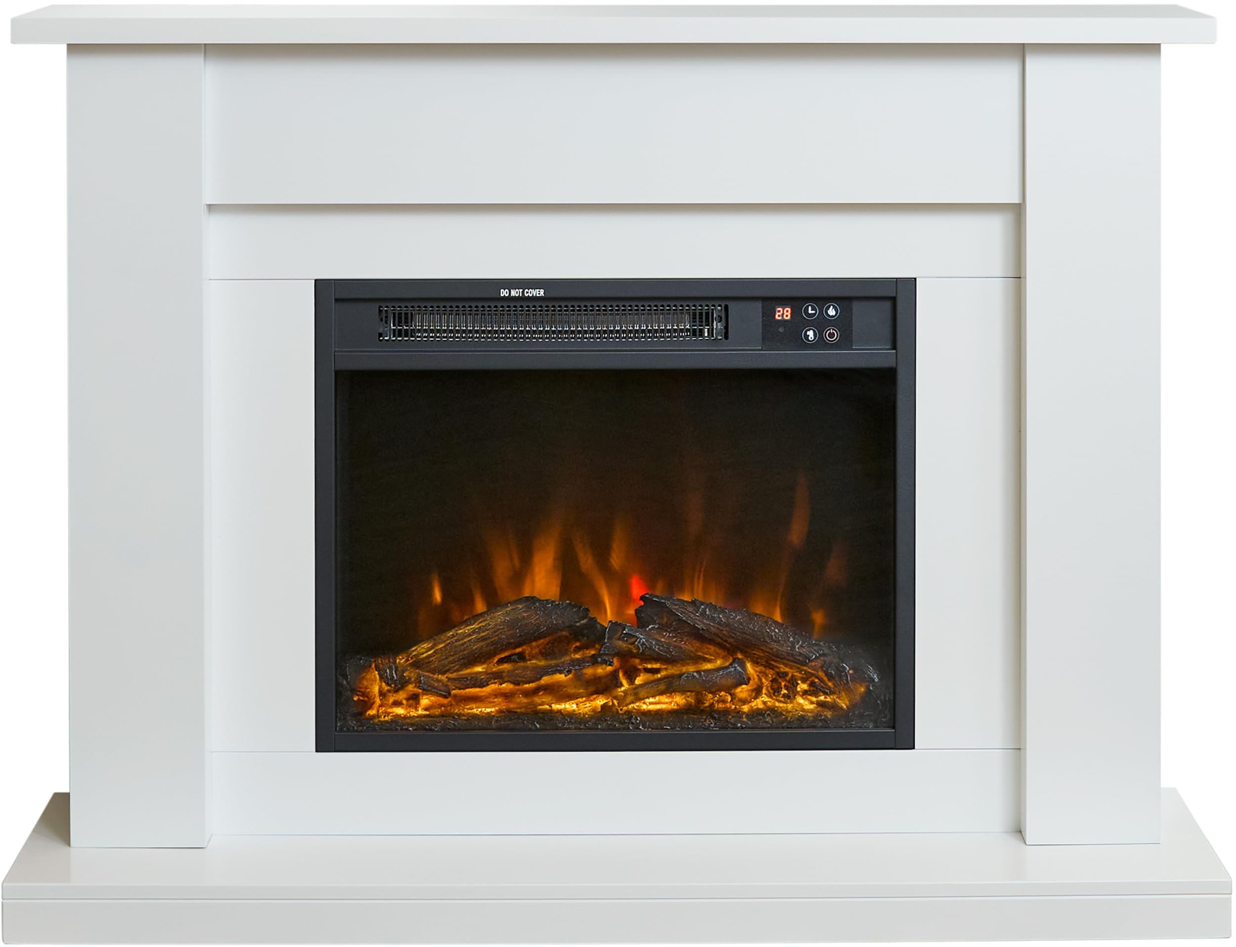 Sureflame White Banbury Electric Fireplace Suite In 43 Inch