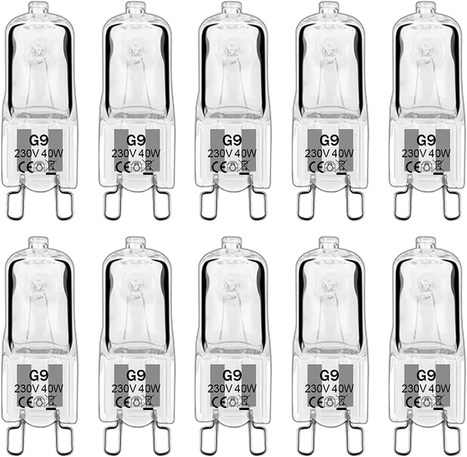 Bonnov Ampoule halogène G9, 40W, Dimmable, Blanc Chaud 2700K, 500LM