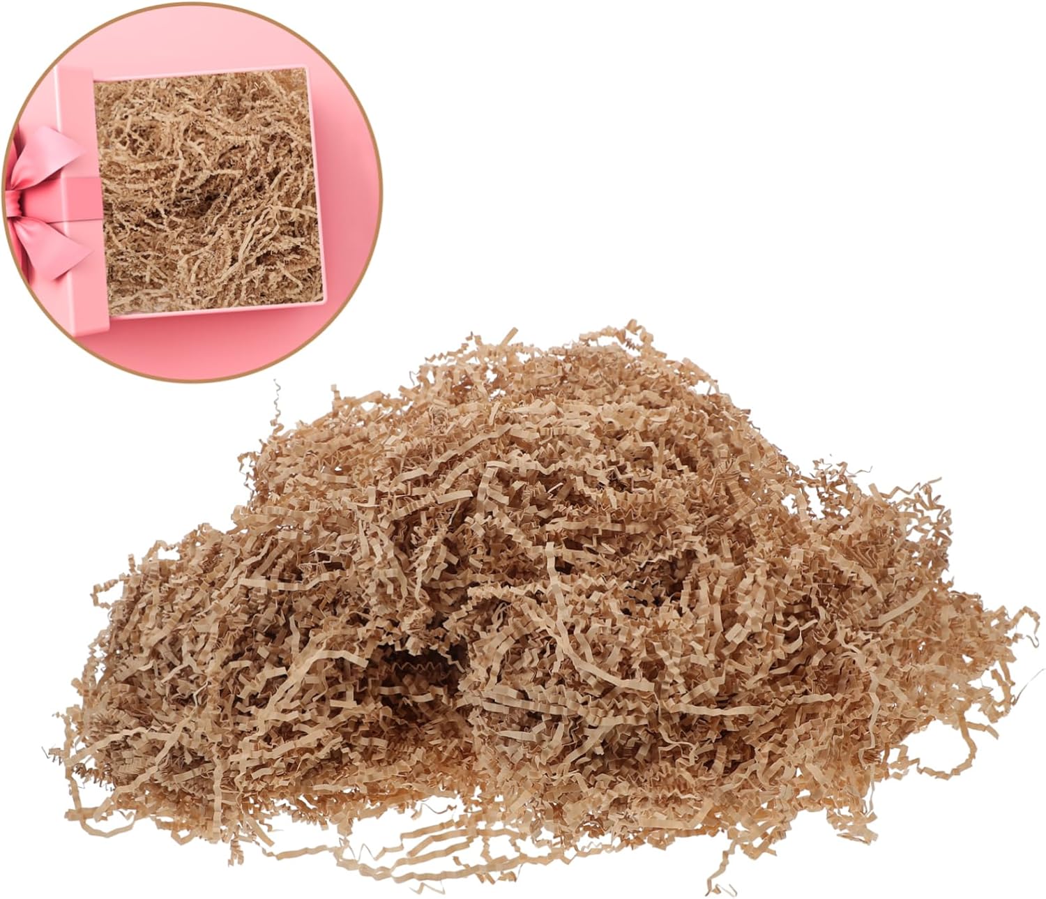 FUNOMOCYA Crinkle Paper Filler Kraft Raffia Shred Paper Shreds for Basket Wrapping