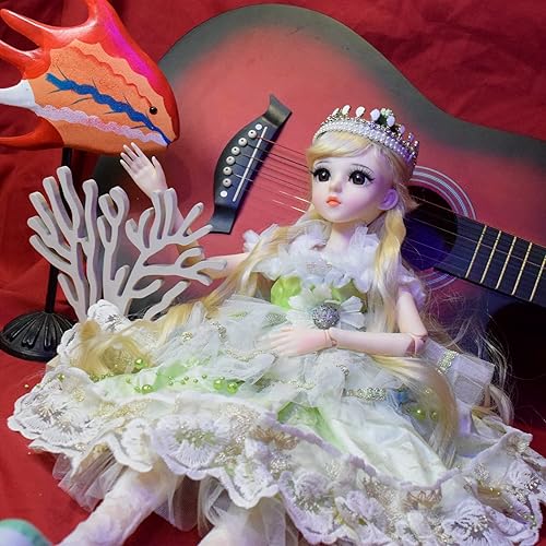 Miniatura 9 de Muñeca mecánica articulada BJD de 1/3, muñeca princesa SD de 24 pulgadas con maquillaje + accesorios completos (Tashia)