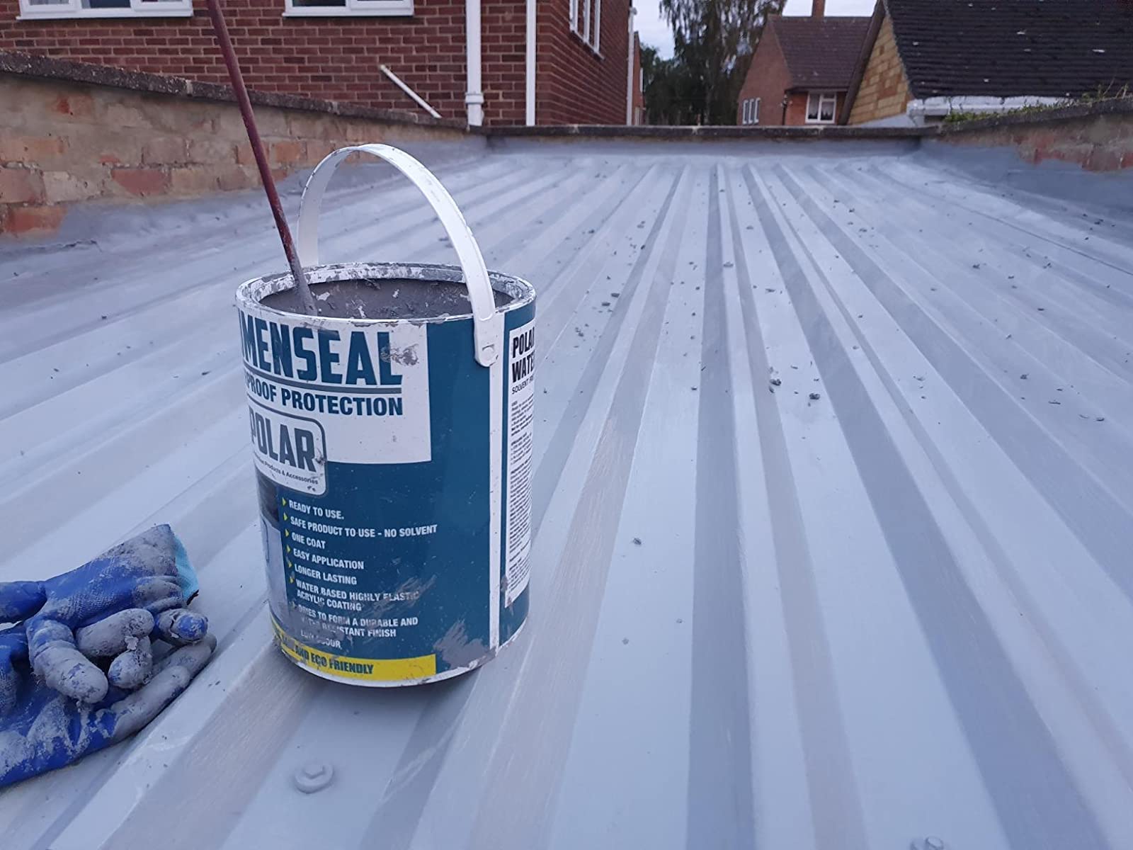 Polar Premium Bitumenseal Grey Paint 5kg Instant Waterproof Bitumen Roof Sealant Ideal for