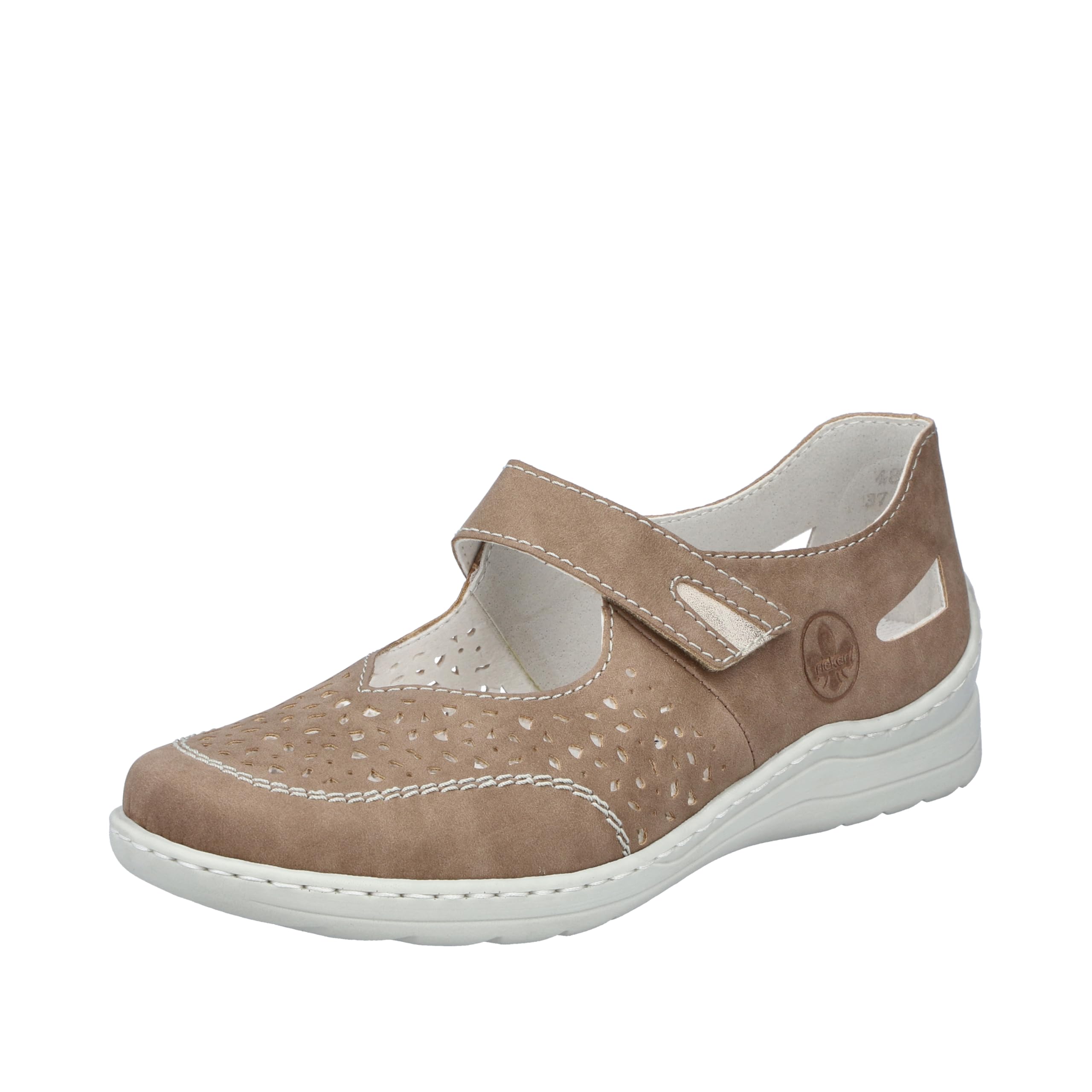 Rieker Women's 48996 Ballerina Shoes, Beige 62, 40 EU