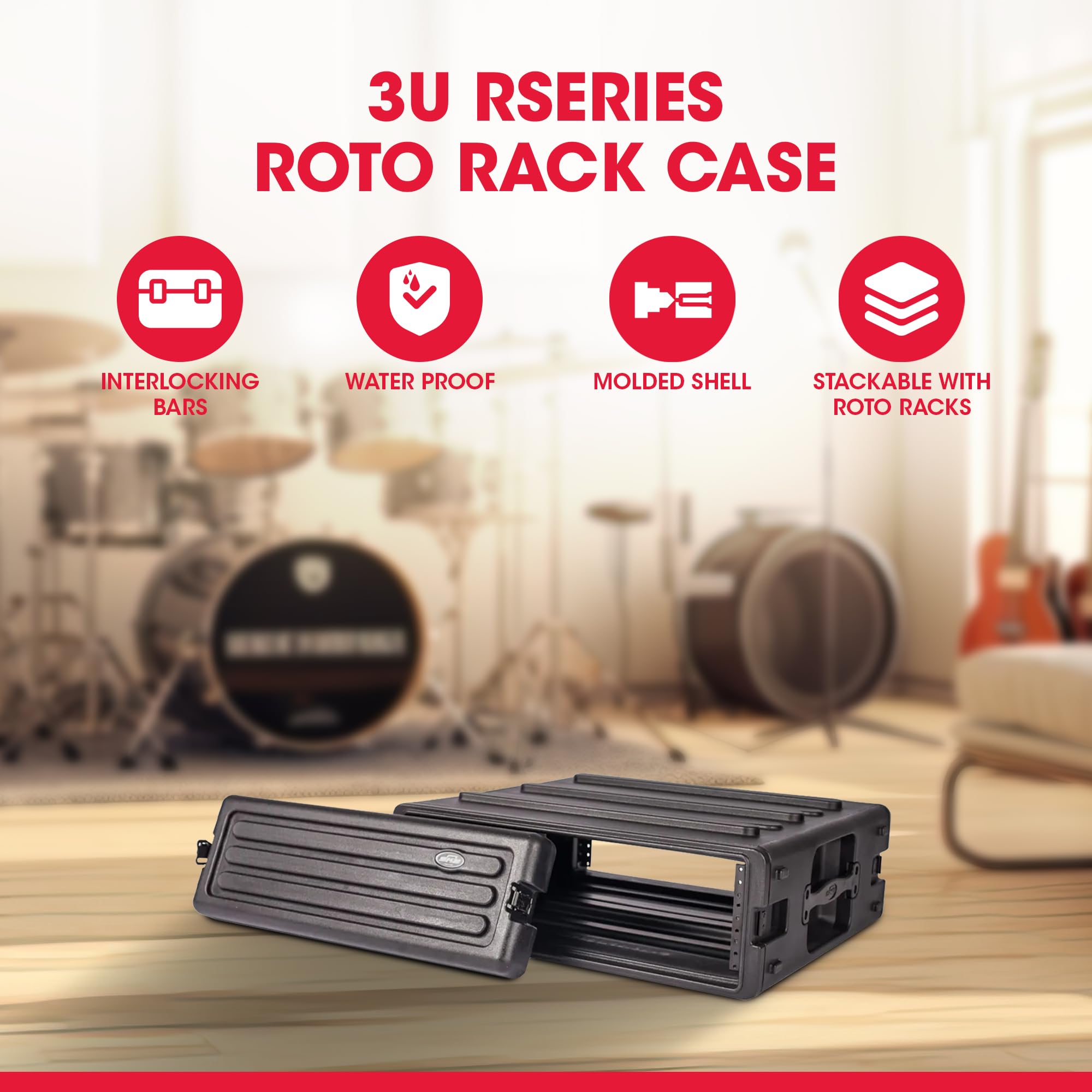 Amazon.com: SKB 3U Roto Rack Case - Durable Polyethylene Gear
