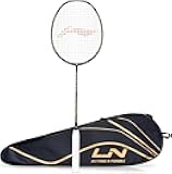 Li-Ning 3D Calibar X Combat Carbon Graphite Strung Racquets, 85 Grams, 30 Lbs String Tension and Free Full Cover