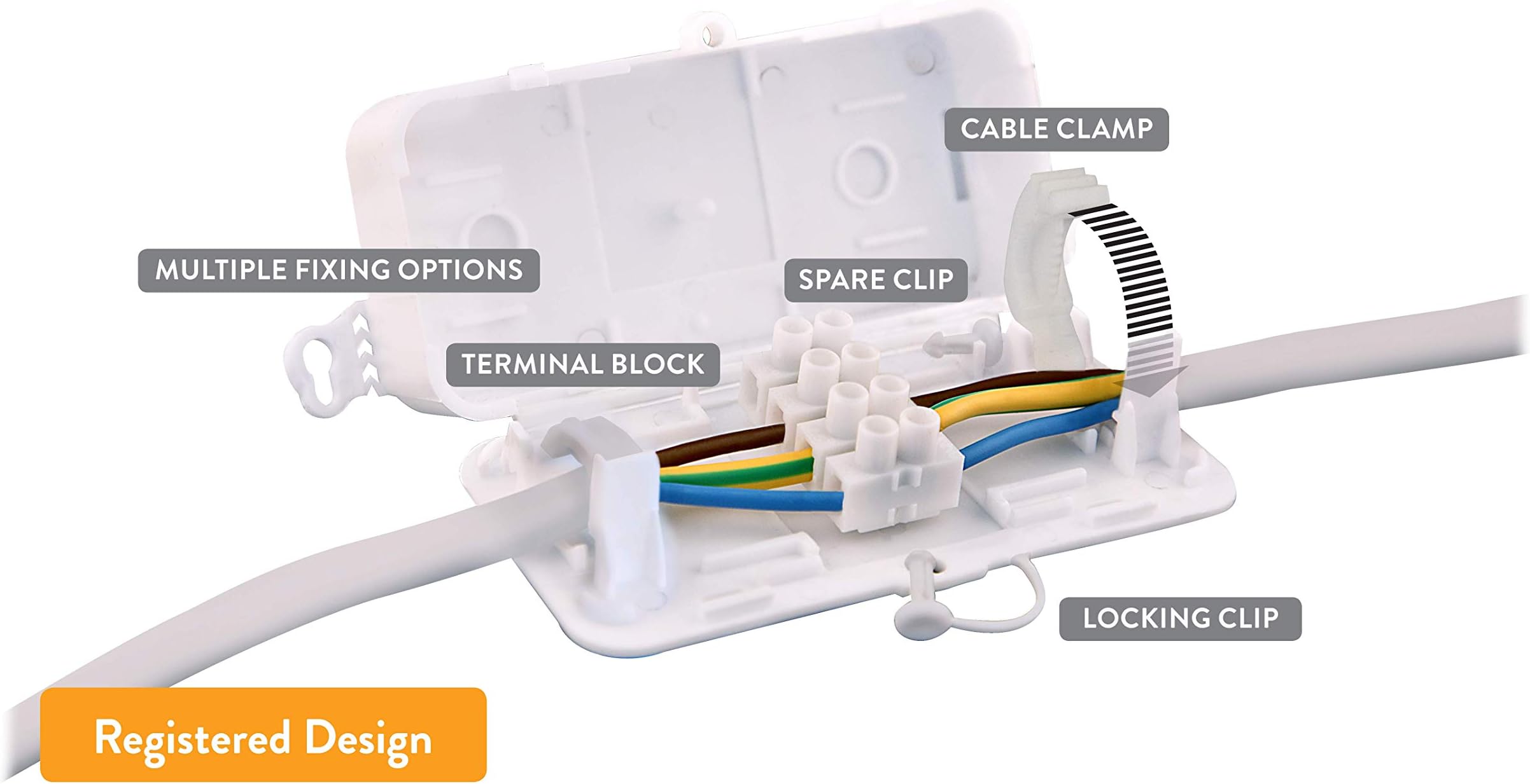 DEBOX 2S | DEKSB-002 | IN-LINE CONNECTOR BOX C/W 4-POLE TERMINAL BLOCK, 24A