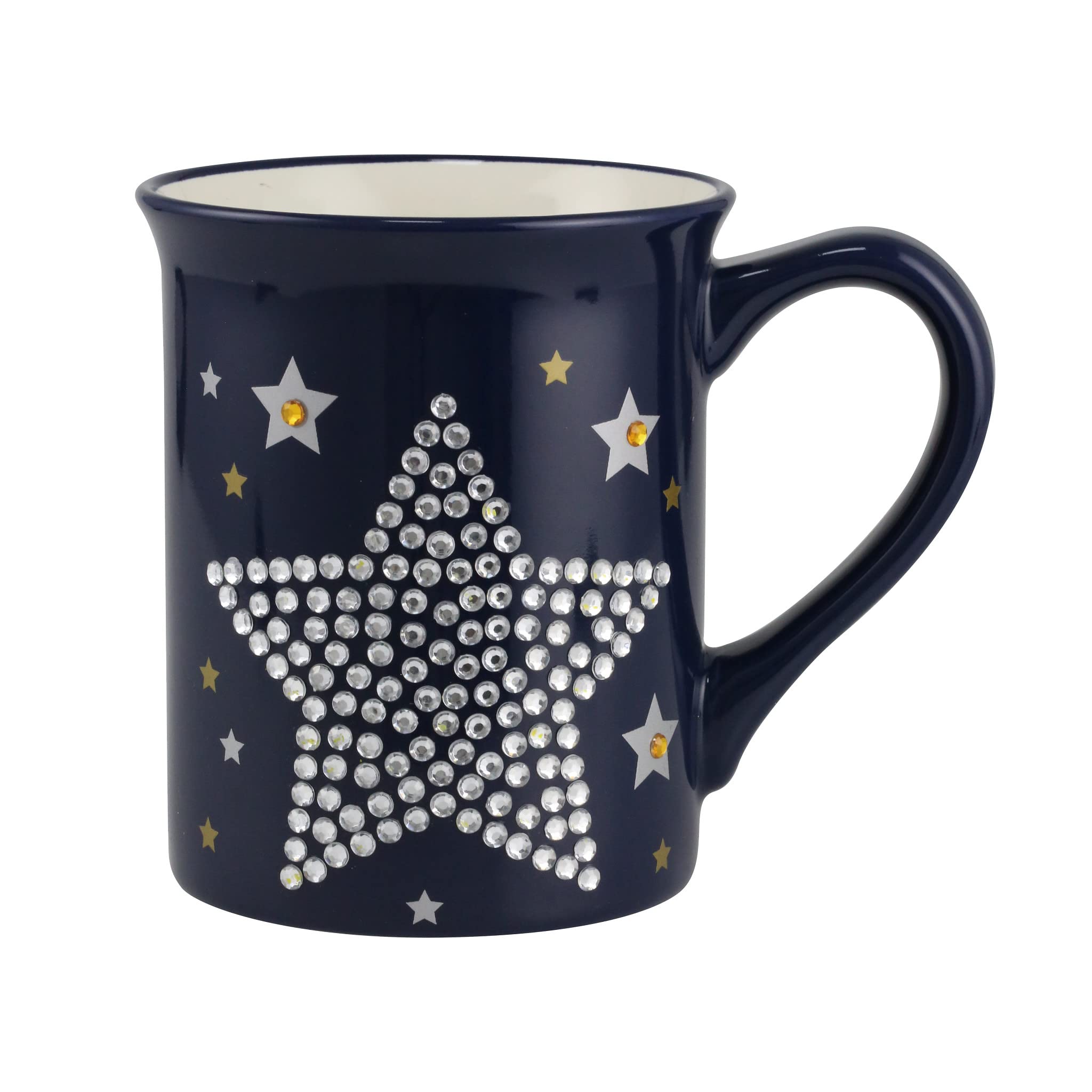 Enesco Our Name Is Mud Shine Rhinestone Star Mug, 4.53-inches Height
