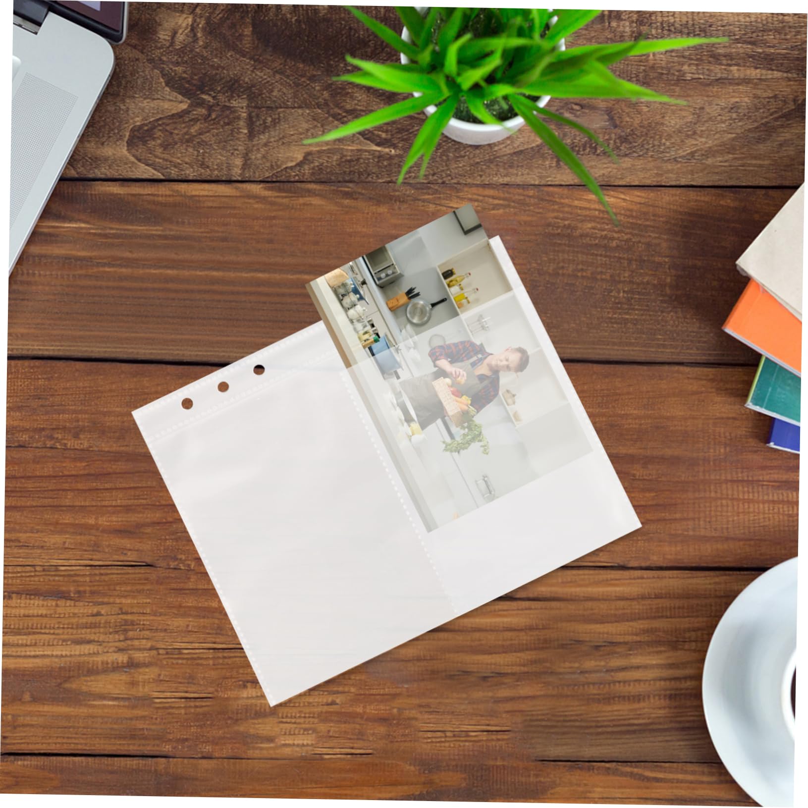 GRIRIW 50pcs A5 Scrapbook Page Protectors Plastic Sleeves for Scrapbooking Sheet Protectors for Albums