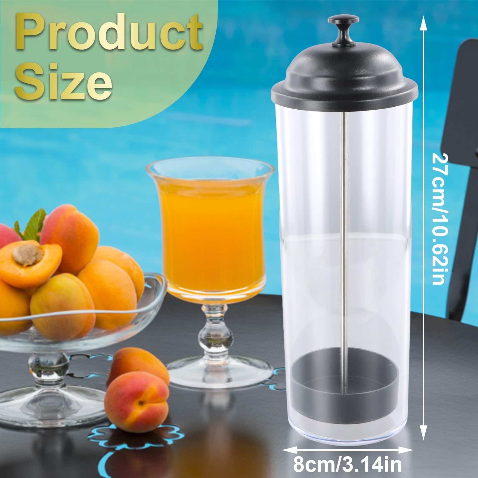 Dispenser Per Cannucce Vintage In Plastica - Con Coperchio, Porta Cannucce Retr&ograve;