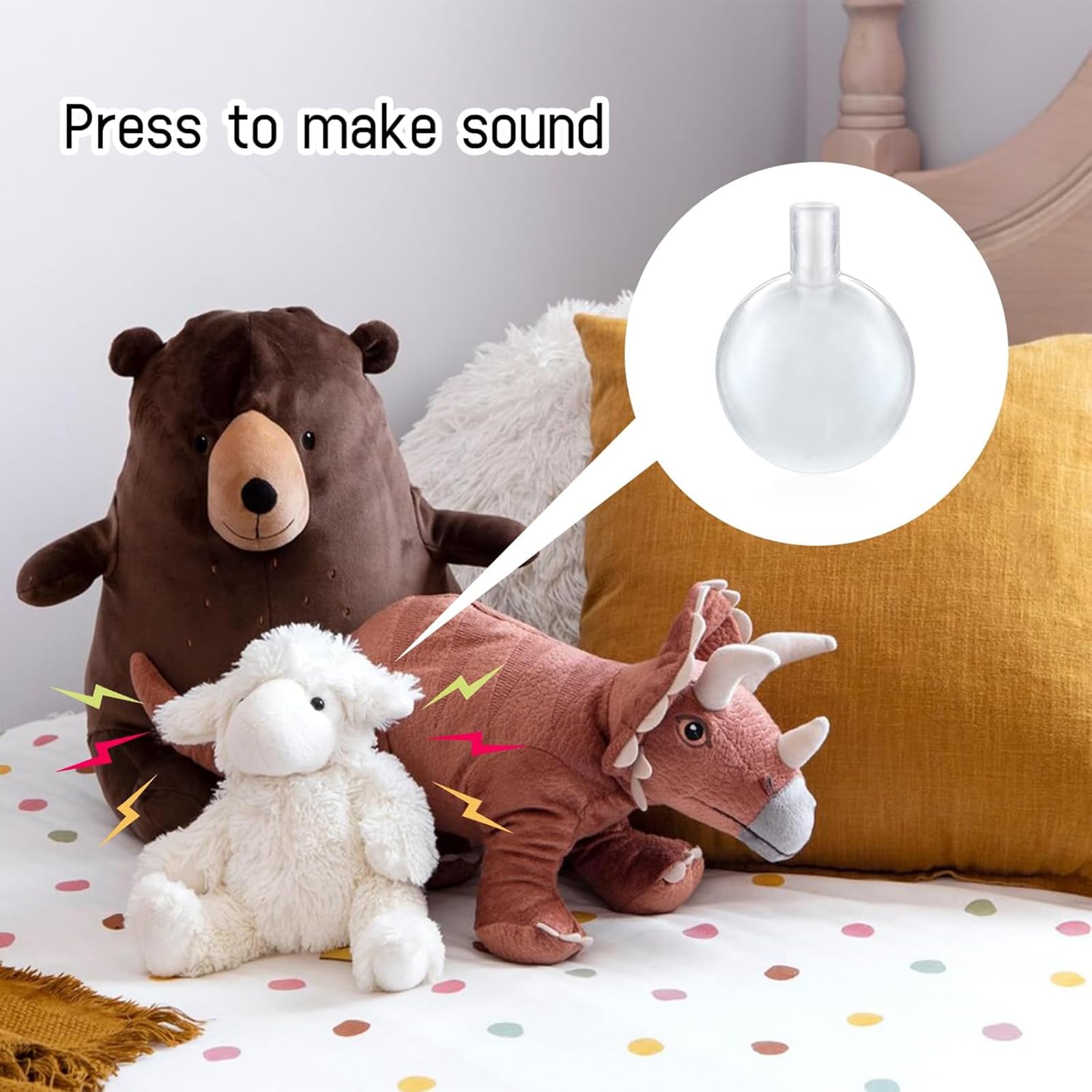 50 Cascabeles Sonajeros De Plástico De 24 Mm Para Manualidades, Costura Y Relleno De Peluches – Bolas Crujientes Para DIY