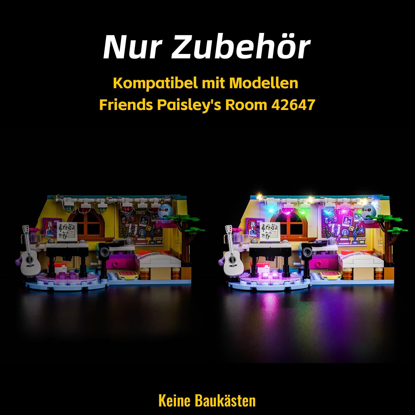 Kit d'éclairage LED compatible avec Lego Paisley's Room 42647 (pas de modèle), kit d'éclairage décoratif compatible avec Lego 42647 Paisley's Room Jouet créatif - 4
