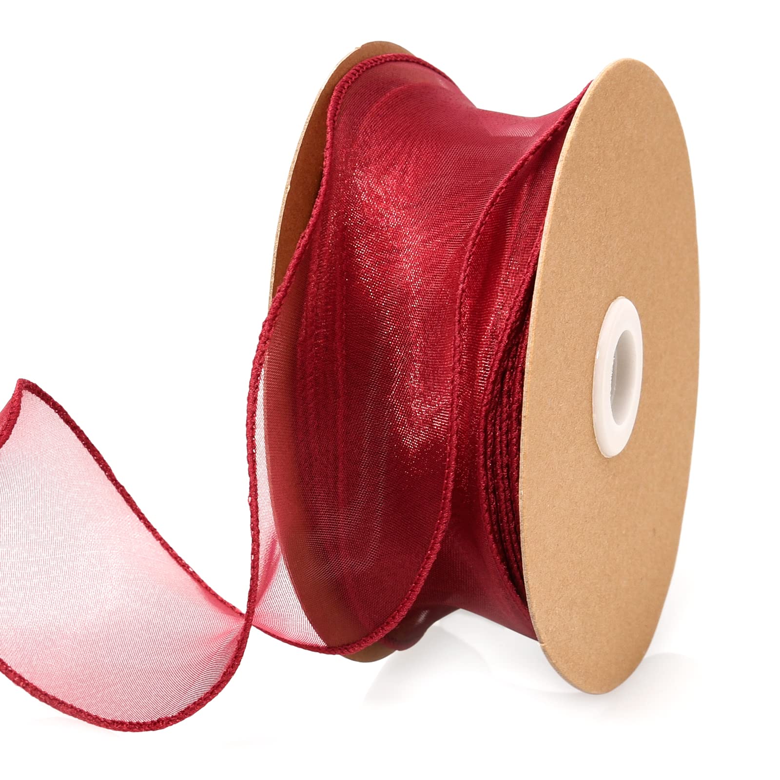Red organza ribbon online