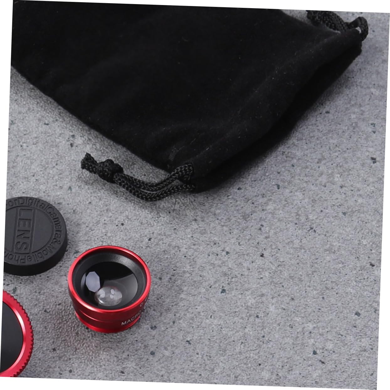 HOODANCOS Clip Phone Camera Lens Super Wide Angle Macro and Fisheye Lens Red Durable Design