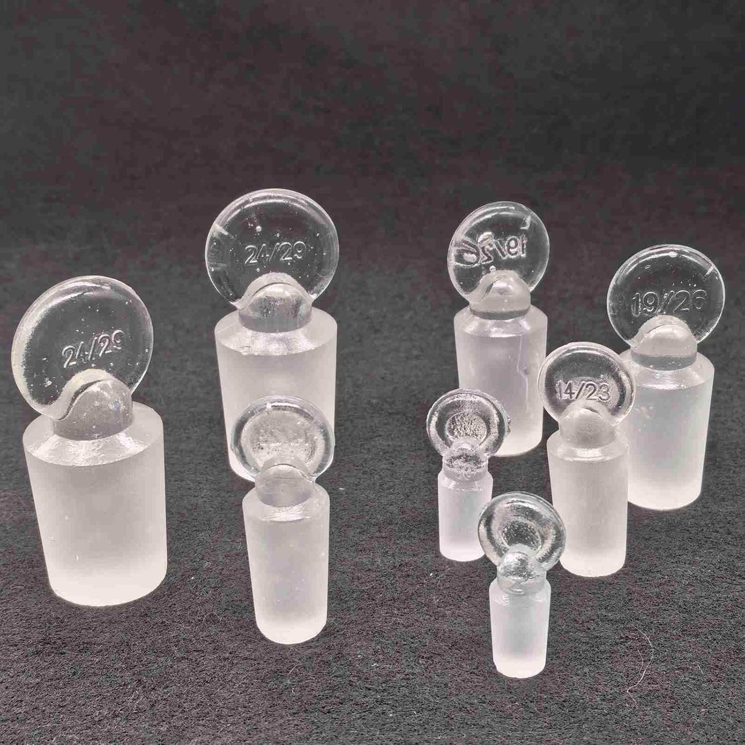 Laboratory Glass Solid Stopper Caps - Sizes #14, #19, #24, #29(29-32)