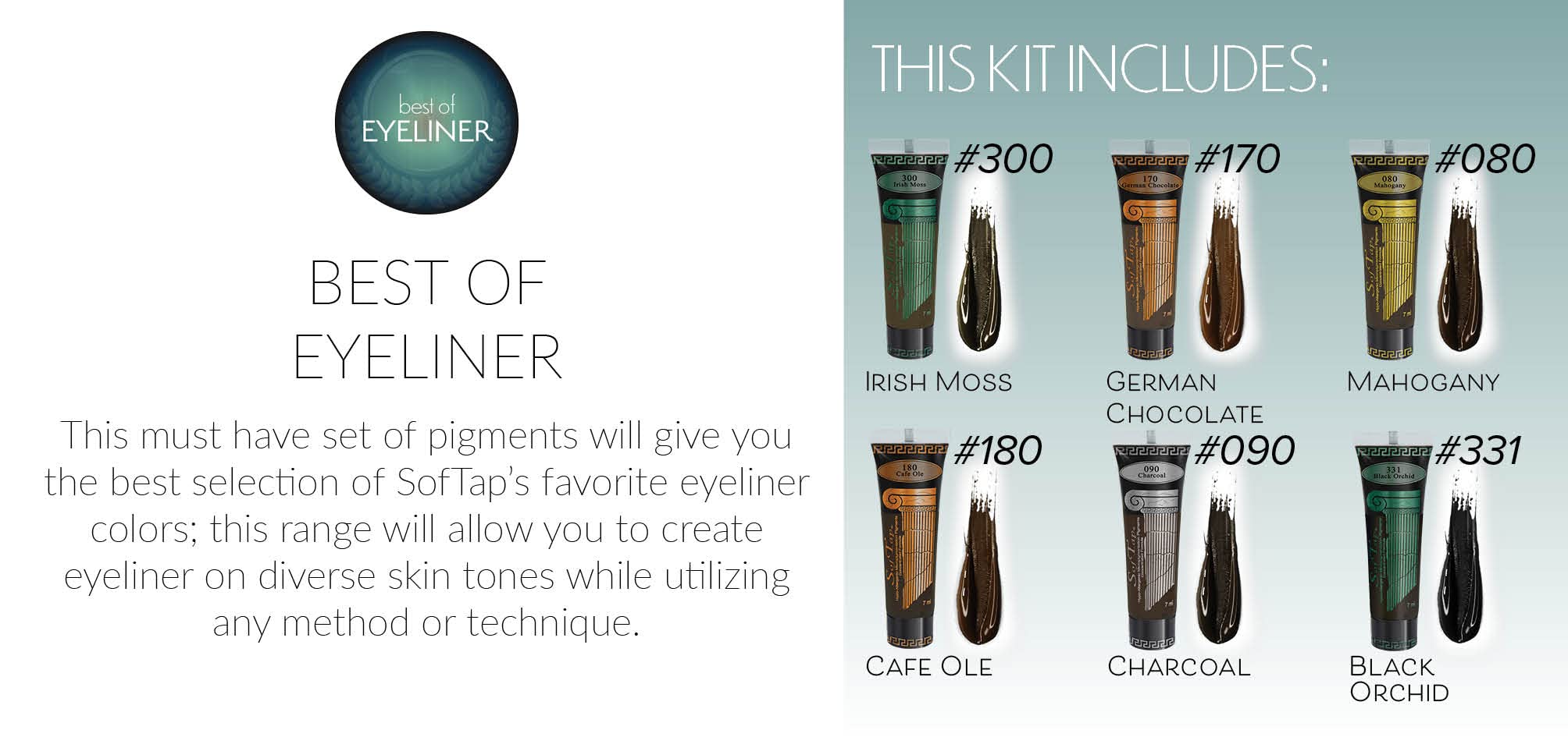 SofTap PMU Eyeliner Color Mini Kits for Permanent Cosmetic Procedures (Best of Eyeliner)