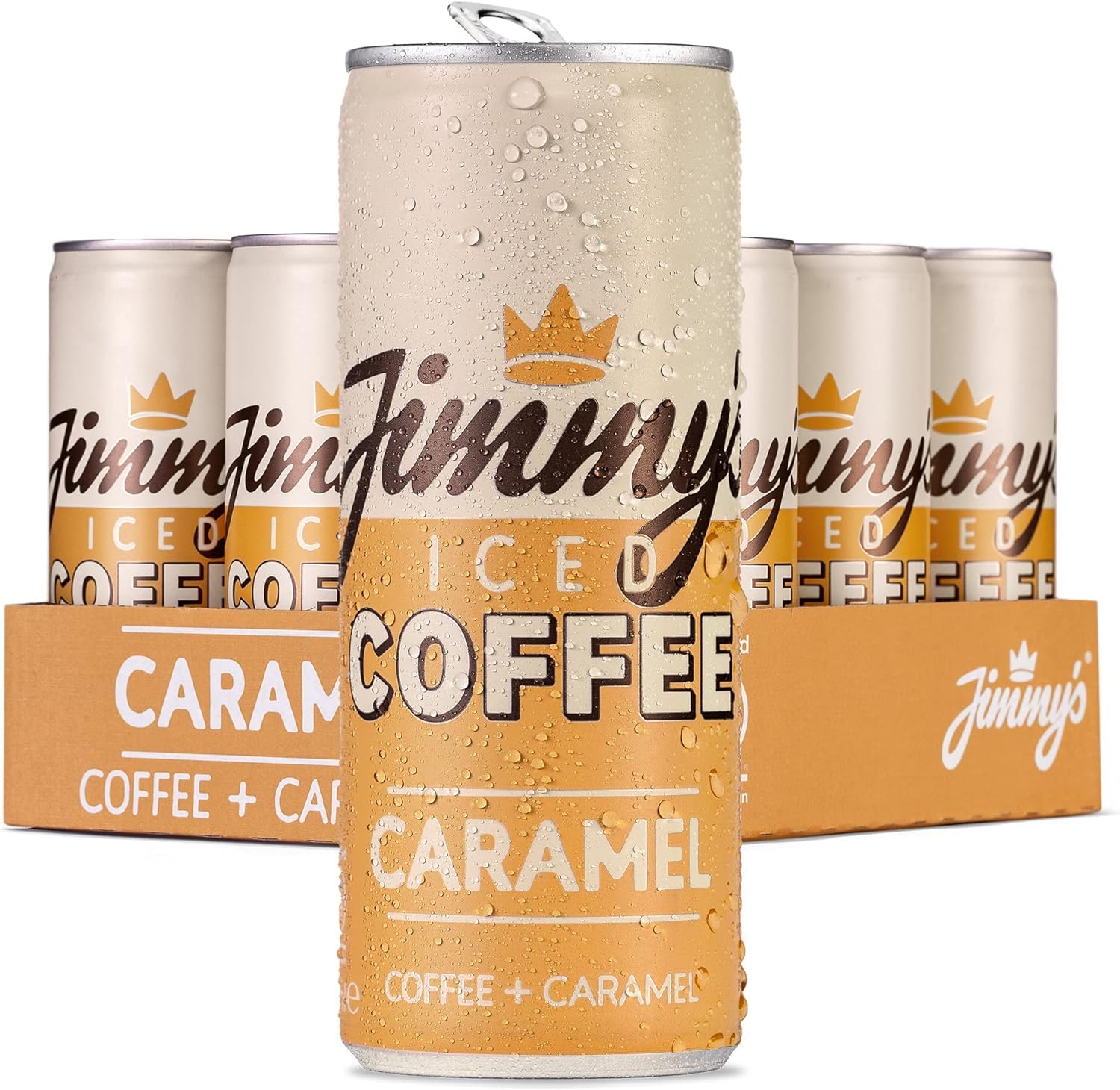 Jimmy's Iced Coffee 250ml Cans (24 Cans x 250ml, Caramel)