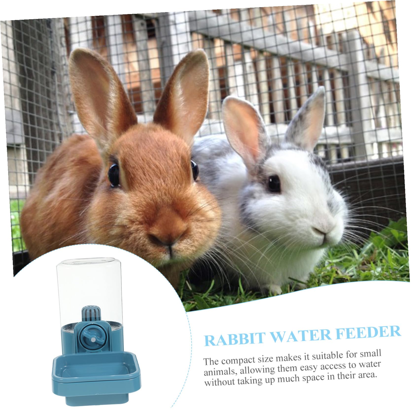 Hohopeti Distributore Liquido per Animali di Ridotta Bottiglia Antigoccia da Appendere per Gabbie Conigli e Criceti Serbatoio Capacità Media Facile da Pulire e Ricaricare Resistente e