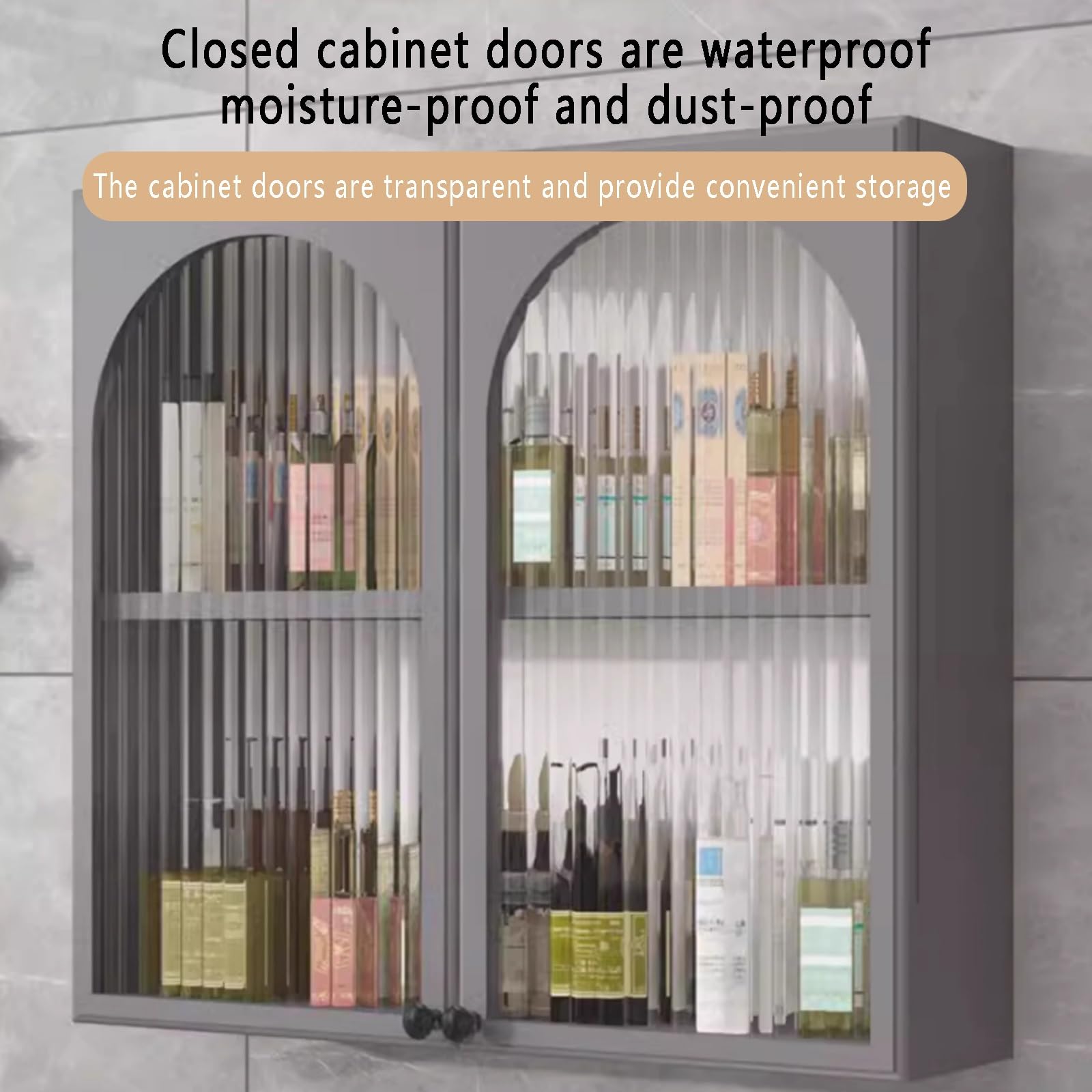 Amazon.co.jp: ガラス扉付き壁掛け収納キャビネット ガラス＆木製収納