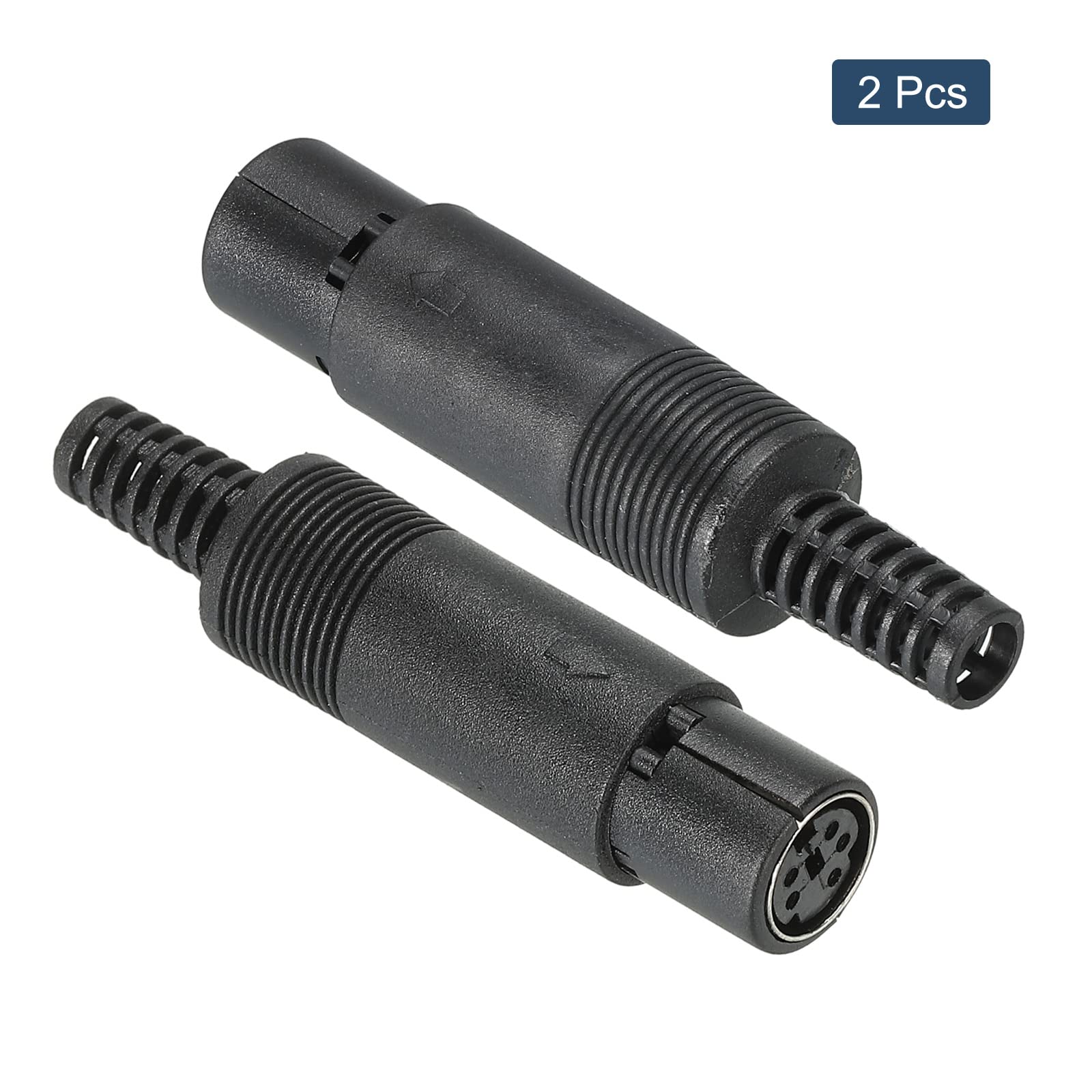 PATIKIL S-Video DIN Mini Female Socket 5 Pin Signal Transmission for TV DVD Player Pack of 2, Black, 61x14mm - Image 3