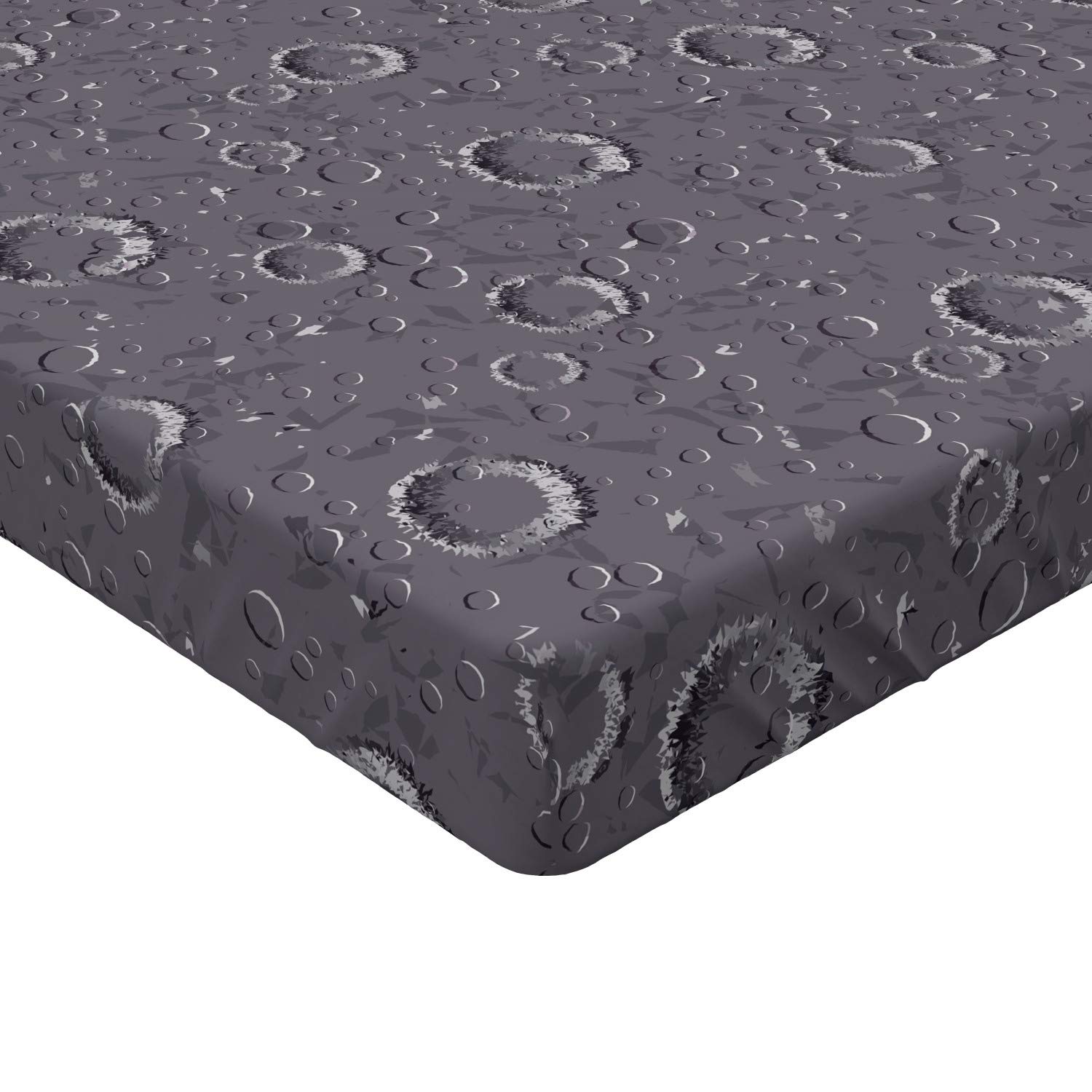 ABAKUHAUS Galassia Lenzuolo con Angoli, Pianeta Terra Stardust, Morbido Tessuto Decorativo da Letto Tasca Elastica a Tutto Tondo, 120 x 190 cm, Blu Viola